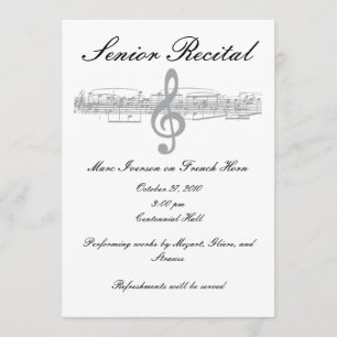 Convites Considerando superior da música