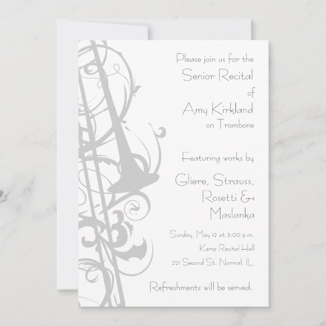 Convites Considerando Trombone (Frente)