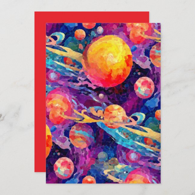 Convites Constelação de Wondrous (Frente/Verso)