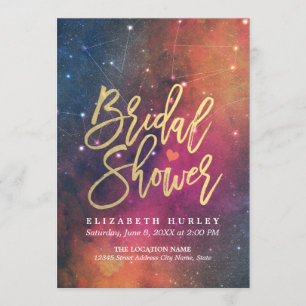 Convites Constelações da Galáxia da Estrela da Noite do chá