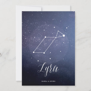 Convites Constellation Star Celestial Número de Tabela Lyr