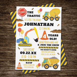 Convites Construção 4º aniversário