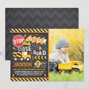 Convites Construção Aniversário de Festa de Bombeiros de Co