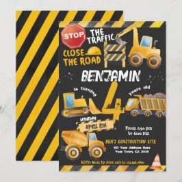 Convites Construção, Aniversário do Caminhão de Despejo