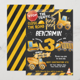 Convites Construção, Aniversário do Caminhão de Despejo