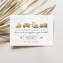 Construção de Caminhões Moderno - Aniversário Míni