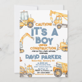 Convites Construção é uma festa de bombardeio