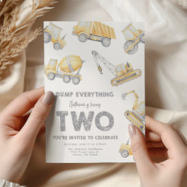 Convites Construction 2nd Birthday Party