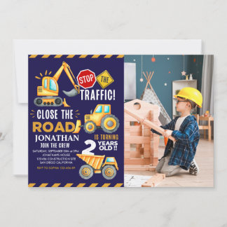 Convites Construction Party for 2nd Birthday Boy