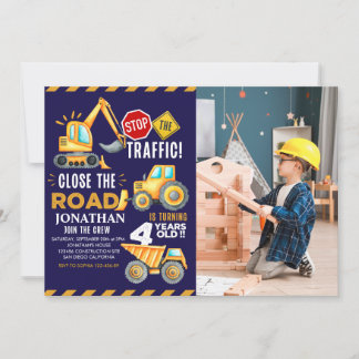 Convites Construction Party for 4th Birthday Boy