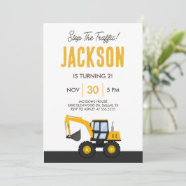 Convites Construction Truck Birthday | Personalized Décor