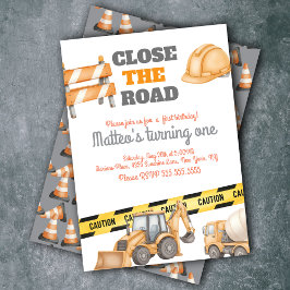 Convites Construction Vehicles Birthday Dump Truck