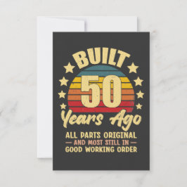 Convites Construído há 50 anos Todas as Peças Originais 50º