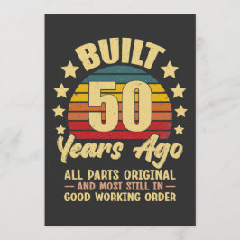 Convites Construído há 50 anos Todas as Peças Originais 50º