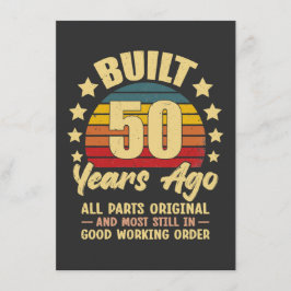Convites Construído há 50 anos Todas as Peças Originais 50º