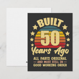 Convites Construído há 50 anos Todas as Peças Originais 50º