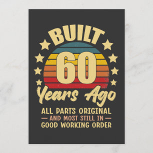 Convites Construído há 60 anos Todas as Peças Originais 60º
