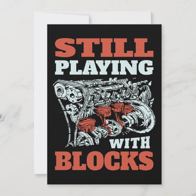 Convites Continuando brincando com blocos mecânicos (Frente)