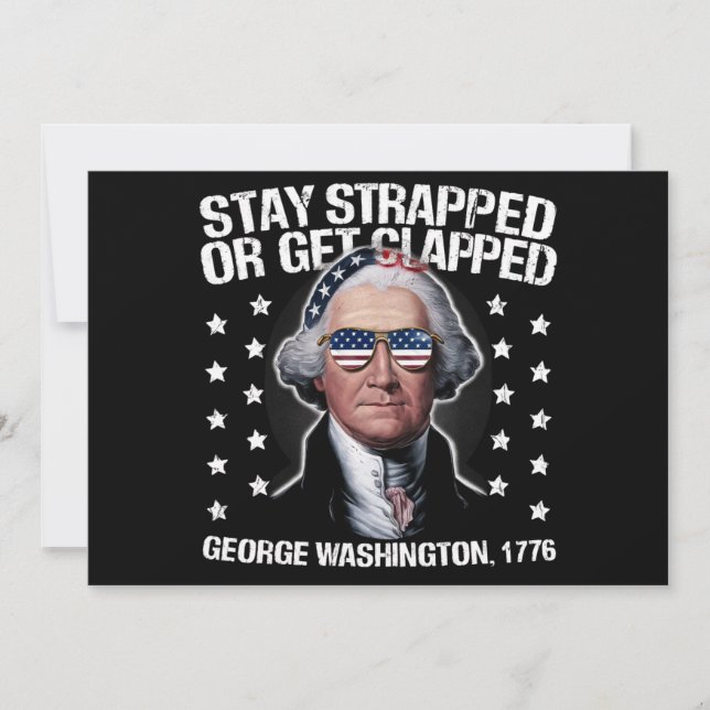 Convites Continue Armado Ou Leve Um Tiro George Washington (Frente)
