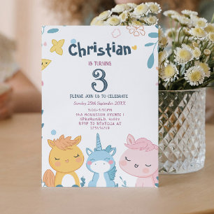 Convites Conto de fada e Festa de aniversário de animais fo