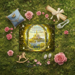 Convites Conto de Fadas Castelo da Princesa Encantada Histó