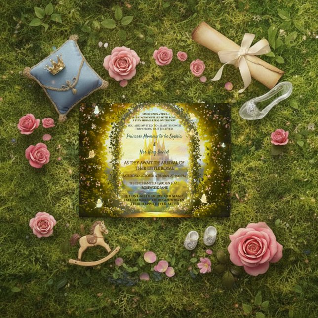Convites Conto de Fadas Castelo da Princesa Encantada Livro (Criador carregado)
