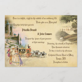 Convites conto de fadas de Fantasia de Casamento, criação ú