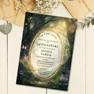 Convites Conto de Fadas de Verão Floresta Encantada Quincea