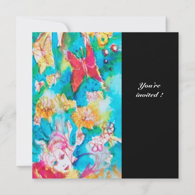 Convites CONTOS DE FADAS DA UVA 2 preto (Frente)