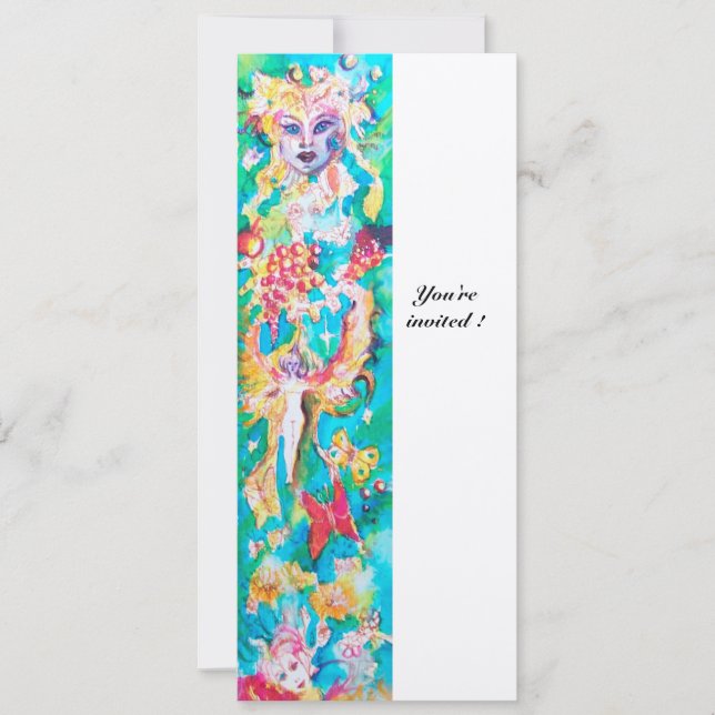 Convites CONTOS DE FADAS DA UVA 8 dourado metálico (Frente)