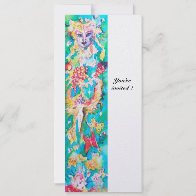 Convites CONTOS DE FADAS DA UVA 8 gelo metálico (Frente)