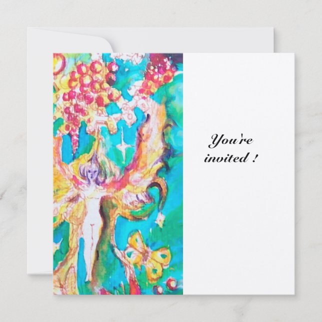 Convites CONTOS DE FADAS DA UVA champagne (Frente)