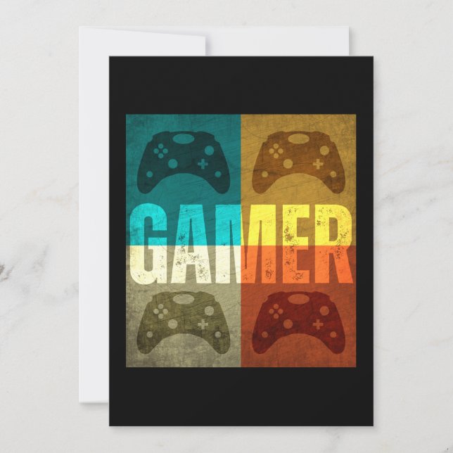 CONVITES CONTROLE DE VIDEO GAME RETRÔ GAMER (Frente)