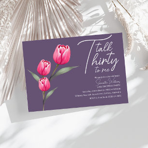 Convites Conversar 30 para mim aniversário de 30 anos preto