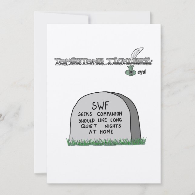 Convites convida com estilo da lápide (Frente)