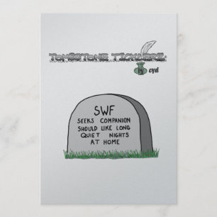 Convites convida com estilo da lápide