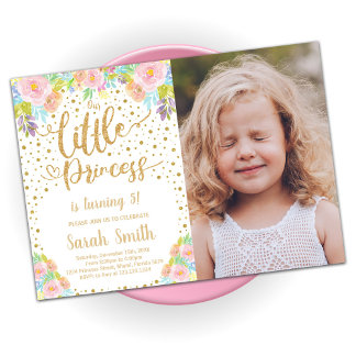 Convites Convidações de aniversário da Princesa Glitter com