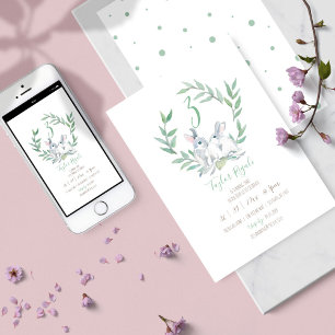 Convites Convidações de aniversário de Bunny Bunny Online