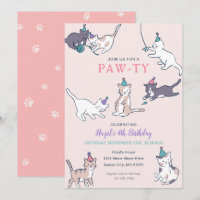 Convidações de Aniversário para Gatos de Festa | R