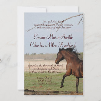 Convites Convidações de Casamento de Foto em Cavalo em Exec