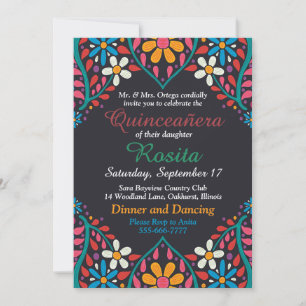 Convites Convidado Colorir Fronteira Espanhola Quinceanera