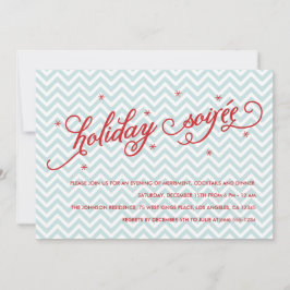 Convites Convidado da Festa de Natal Chevron Holiday Soirée