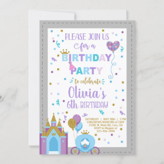 Convites Convidado de aniversário da Princesa Real para Cel