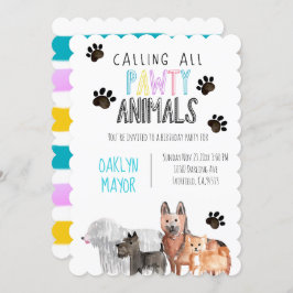 Convites Convidado de aniversário de crianças para o tema d