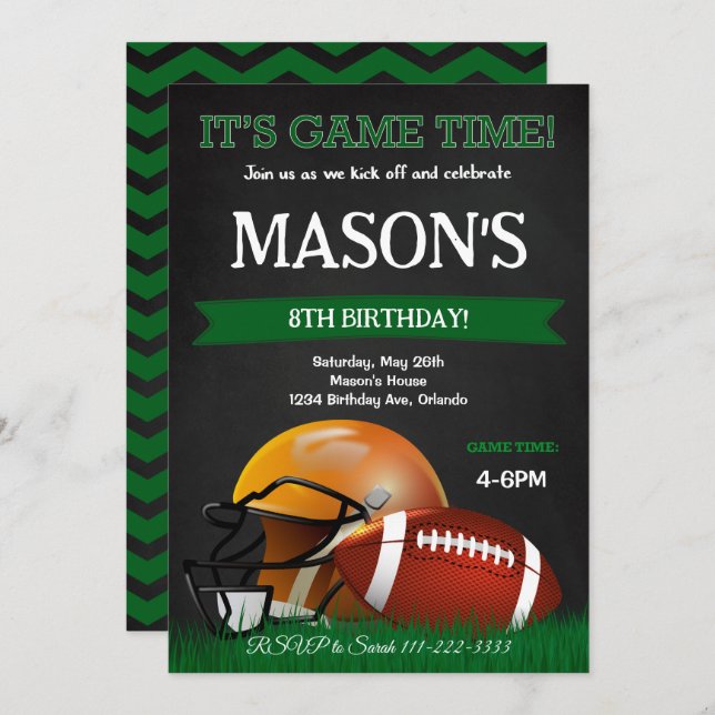 Convites Convidado de Aniversário do Futebol Negro (Frente/Verso)