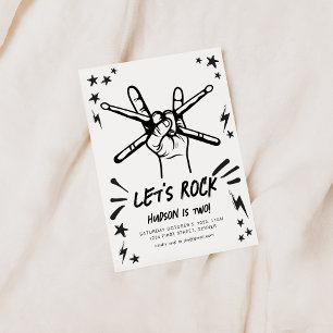 Convites Convidado de aniversário do Theme Rock Rock n' Rol