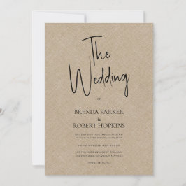 Convites Convidado de boas-vindas do Tan Color linen Simple