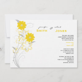 Convites Convidado de Casamento Amarelo para Romance