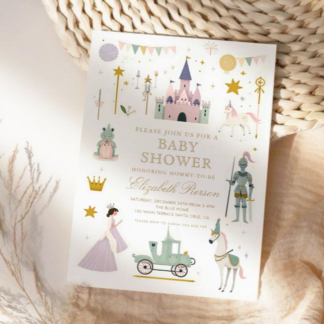 Convites Convidado de Chá de fraldas da Princesa Dragão (Criador carregado)