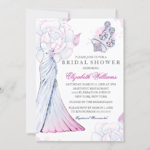 Convites Convidado de Chá de panela de Casamento de Cristal